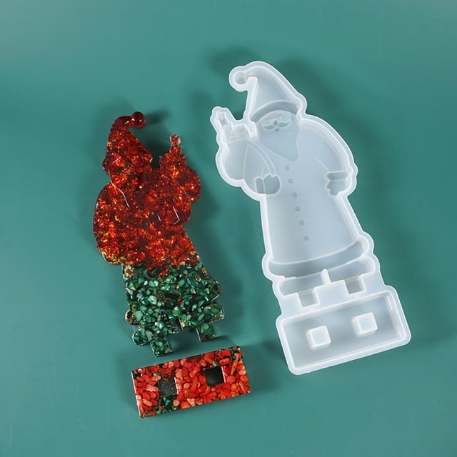 Molde de epoxi de cristal DIY, mesa de ajuste de Navidad, árbol de Navidad, muñeco de nieve, decoración de mesa, molde de silicona tridimensional Wmkox8yii FHAKJF1713