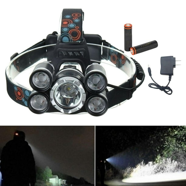 brillante ble LED cabeza linterna lámpara faro Plata shamjiam Faro de la lámpara de cabeza