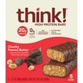 thumbnail image 6 of think! High Protein Bar, Chunky Peanut Butter, 20G Protein, 5 Count, 6 of 6