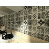 Long King Tile Peel and Stick Wall Tile Backsplash Tile Gray Talavera ...