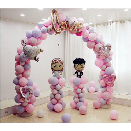 Large Size Balloon Arch Kit And 2 Sets Balloon Column Stand
