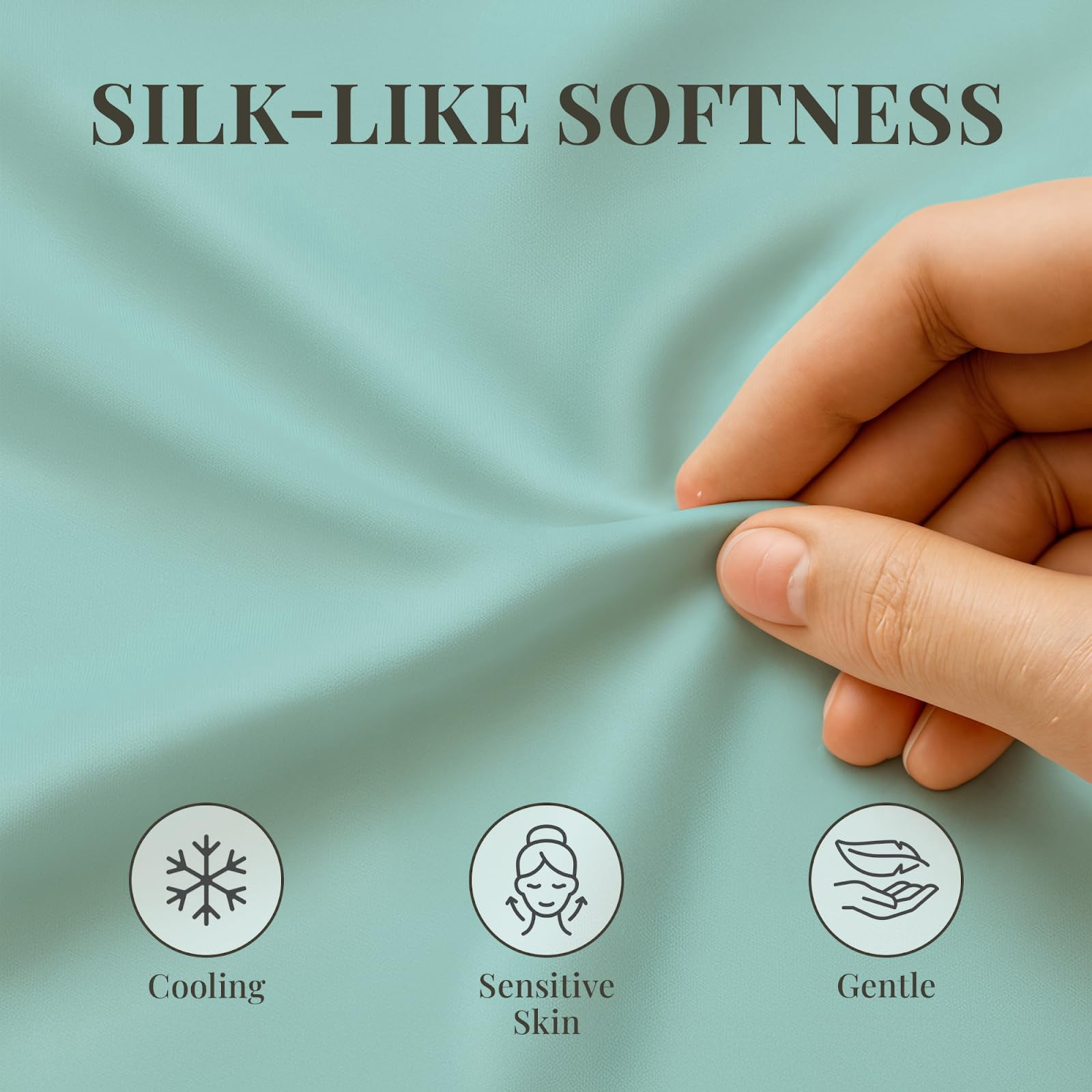 Sacred Thread Rayon Derived from Bamboo Sheets Twin XL Size, 18'' Deep Pocket Cooling Sheets for Hot Sleepers, 4 PC Cooling Sheets (Twin XL Size) (Aqua)