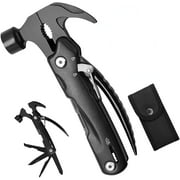 XGeek Hammer Multi-tool, Multi-Functional 12 in 1 Mini Hammer Camping Gear Survival Tool for Men,Cool & Unique Birthday Christmas Gifts Ideas