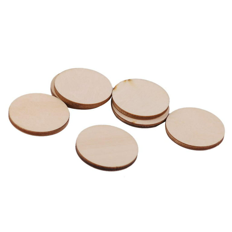Wood Circles Unfinished Round Blank Wooden Cutout Slices Discs