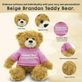 thumbnail image 3 of Made By Alien’s Realistic Stuffed Animals Soft Plush Toy- 12 Inch Personalized Gift for Birthday, Valentine’s day (Beige Teddy Bear Pink Shirt), 3 of 6