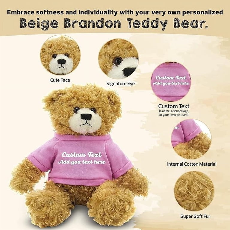 Stuffed Animal With Text Gift With Photo Personalized Teddy Bear ...