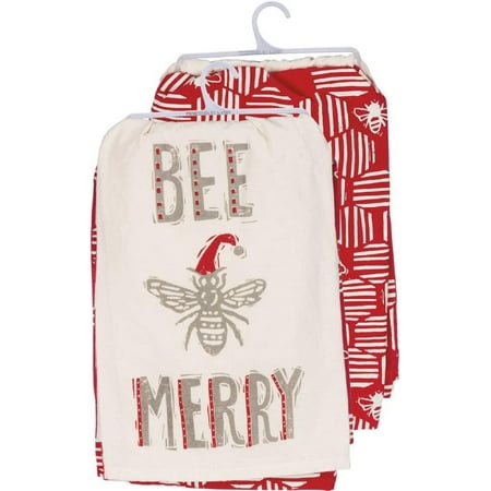 

Christmas Kitchen Dish Towel Set Bee Merry