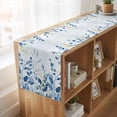 thumbnail image 6 of Table Runners 72 Inches Long Dress Scarves, Blue Eucalyptus Leaves Farmhouse Kitchen/Dining Table Runner, Coffee Tablerunners, Watercolor Botanical Weeping Leaf 14x72 Inch, 6 of 9