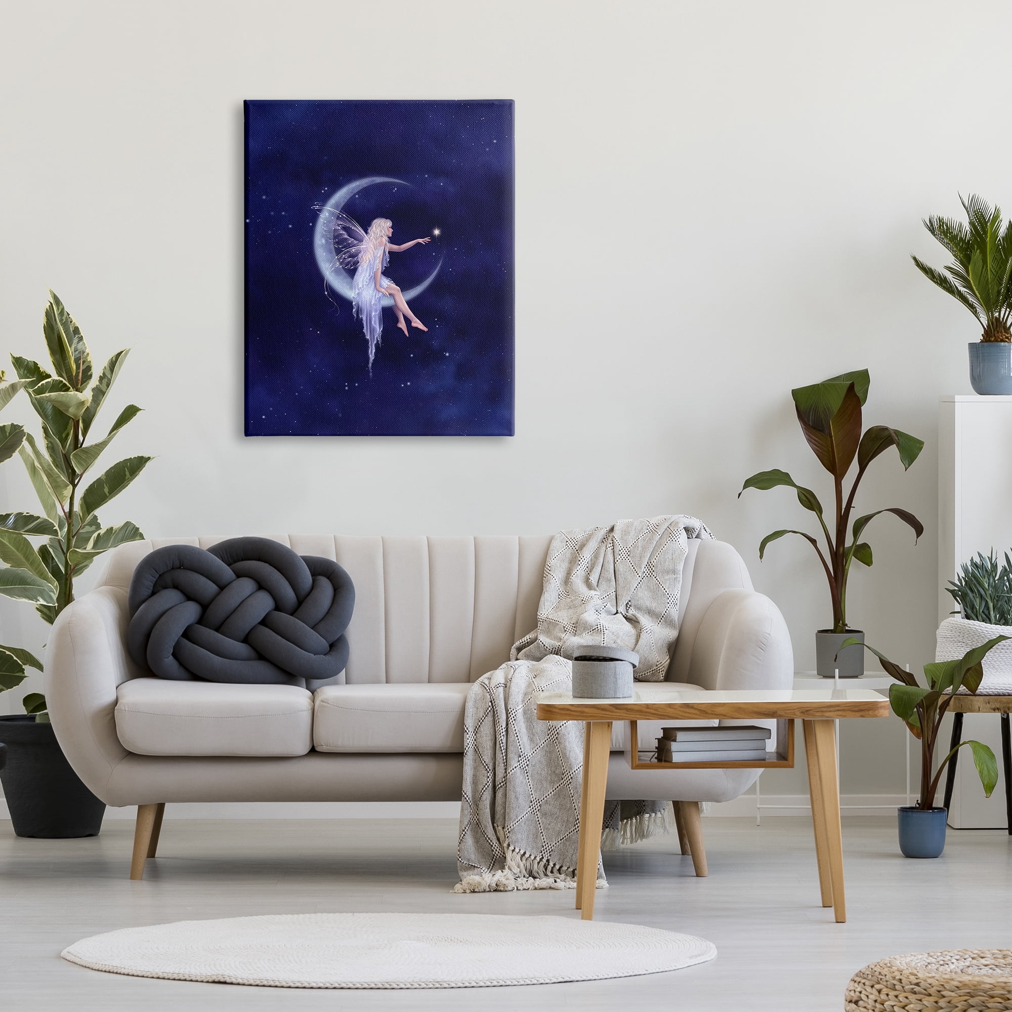 Stupell Industries Birth of a Star Fairy Fairy Tales & Fantasy Painting Gallery Wrapped Canvas Art Print Wall Art, 30 x 40
