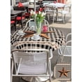 thumbnail image 5 of Outdoor Tablecloths with Umbrella Hole & Zipper, Texas Star Vintage Round Tablecloth 54 Inch, Retro Country Brown Stars Checkered Waterproof Table Cloth, Patio/Pool/Picnic Table Covers, 5 of 8