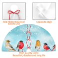 thumbnail image 4 of Sikiie Winter Birds on the Fence 30-48 inches {designName} Print Christmas Tree Skirt Snowman Xmas Tree Skirt with Edge Christmas Decorations for Holiday Party48", 4 of 7