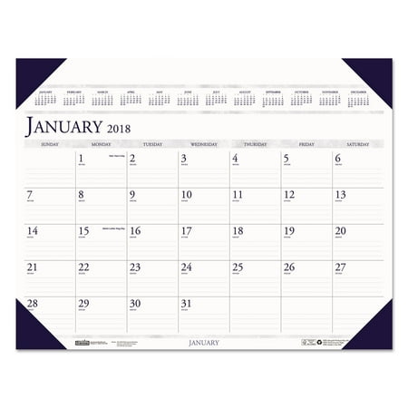 - House of Doolittle Executive Monthly Desk Pad Calendar, 24 x 19, 2018