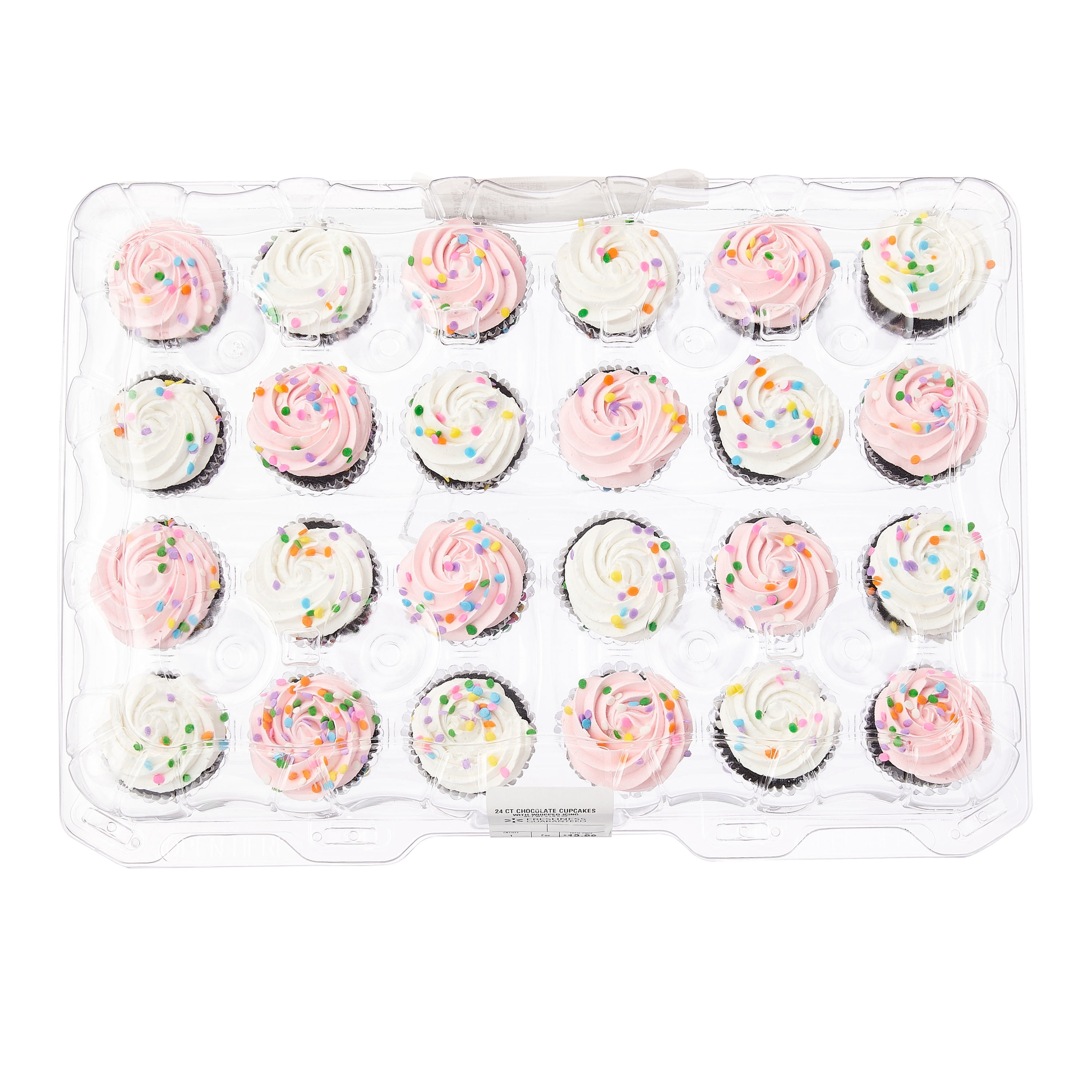 The Bakery at Walmart Chocolate Cupcakes with Whipped Icing, 24 Count