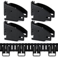thumbnail image 1 of E Track Wood Beam Brackets, 4PCS E Track Wood Beam Socket Fittings, Cargo Tie Down Accessories, Cargo Storage Lumber Brackets for Trucks, Trailers, RVs, Vans, 1 of 6