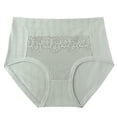 thumbnail image 2 of WCJM Women's Panties Women's Cotton Underwear High Waisted Ladies Panties Full Coverage Briefs 4 Pack (Regular & Plus Size) Women Lace Threaded Early Pregnancy Waist Belly Support Maternity, 2 of 9