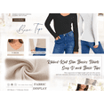 thumbnail image 4 of ANRABESS Long Sleeve Shirts for Women Soft Comfy Ribbed Knit Fitted T-Shirts Casual Trendy Y2K Basic Tops Fall Winter Underscrub Layering Clothes Beige Medium, 4 of 11