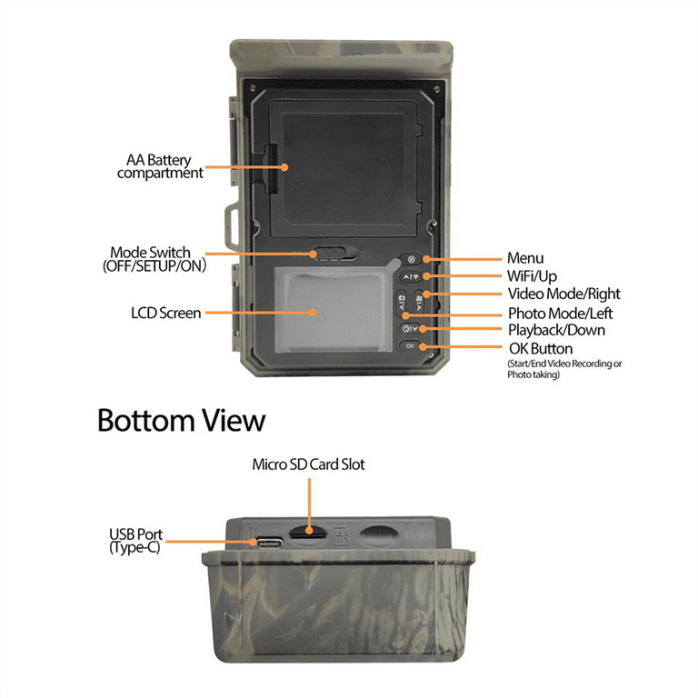 HC600A 1080P Solar Hunting Camera Outdoors IP65 Waterproof