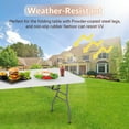 thumbnail image 6 of Indoor and Outdoor Rectangle HDPE Plastic White Folding Utility Table for Party, 6 of 8