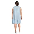thumbnail image 3 of Time and Tru Women's and Women's Plus Sleeveless Shirt Dress, Sizes XS-4X, 3 of 5