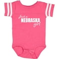 thumbnail image 3 of Inktastic Just a Nebraska Girl Born and Raised Girls Baby Bodysuit, 3 of 5