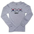 thumbnail image 1 of South-korea Golf - Olympic Games - Rio - Flag Men's Long Sleeve Grey T-Shirt, 1 of 2