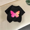 thumbnail image 5 of NAISIBABY Girls Graphic T-Shirt, Short Sleeve Crewneck Cotton Soft Kids Summer Fashion Tee Black Size 10, 5 of 7