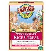 (6 Pack) Earth's Best Organic Rice Infant Baby Cereal, 8 oz. Box