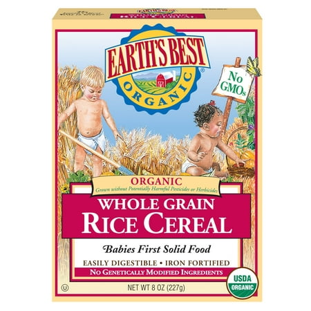 (6 Pack) Earth's Best Organic Rice Infant Baby Cereal, 8 oz. Box