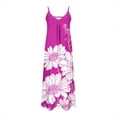 thumbnail image 4 of Vestido de Verano Casual de las Mujeres, Impresión Plegada Casual de Verano, Vestido de Cuello en V sin Mangas de Camis, 4 of 8