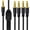 C, variant on 3.5mm 4 Poles Stereo Auxiliary Cable with Gold Plated Connectors for Electronics Headphones Phone Tablet Devices