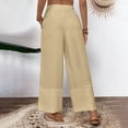 thumbnail image 5 of Aloohaidyvio Wide Leg Pants for Women Baggy Lightweight Palazzo Pants with Pockets Summer High Waist Flowy Casual Trousers, 5 of 8