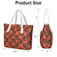 thumbnail image 3 of Tote Bag for Women - Halloween Swirled Pumpkins Pattern Shoulder Bag - Large Utility Work Duffle Bag with Zipper Handbag for Travel, Work, Sprots, 3 of 5