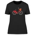 thumbnail image 1 of Red Vintage Ladies Bicycle  T-Shirt Women -Image by Shutterstock, Female Large, 1 of 2