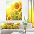 thumbnail image 1 of Bright Sunflowers Blooming on Field - Large Animal Canvas Art Print, 1 of 3
