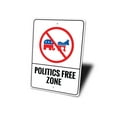 thumbnail image 4 of Politics Free Zone Novelty Decor, Metal Wall Sign - 10x14 Inches, 4 of 4