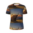 thumbnail image 5 of Wukai Yak Print Men's Short-Sleeved Mesh T-Shirt,Quick-Dry Short Sleeve Workout T-Shirt-, 5 of 8