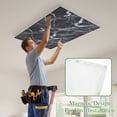 thumbnail image 4 of Black Marble Magnetic Fluorescent Light Covers for Ceiling Lights 2x4Ft,Vintage Minimalism White Abstract Texture Office Classroom Kitchen Drop Ceiling Light Covers Filters Shade Panel 4Packs, 4 of 9