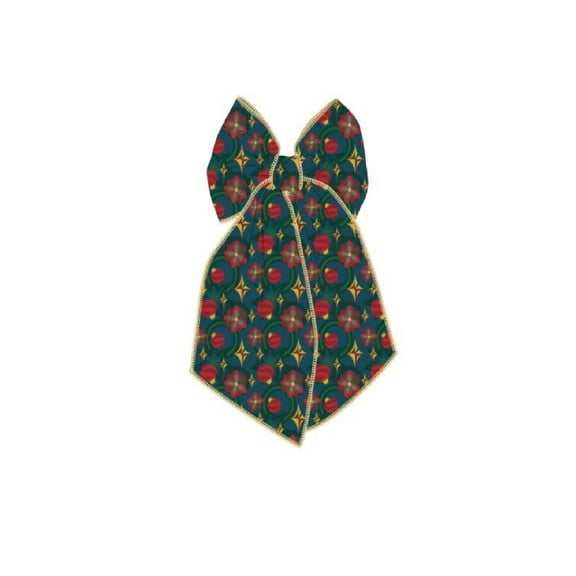 Holiday Time Blue,Red,Gold Hair Bow, 1 Piece