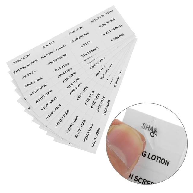 OULII 10Pack Cosmetic Classification Label Stickers PVC Adhesive Sticker Multi Color Cosmetic Bottles Organization
