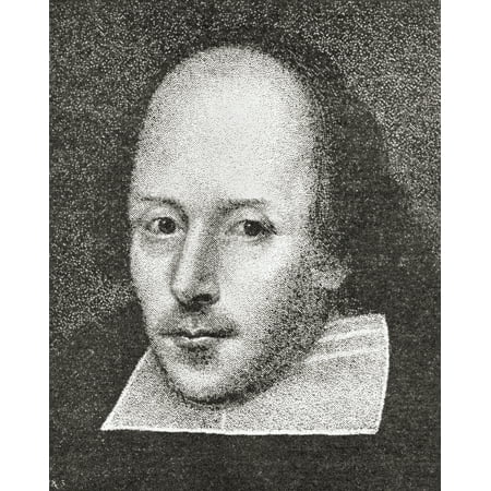 - William Shakespeare 1564 - 1616 English Poet And Playwright This Portrait Is Known As The Felton Head From The Strand Magazine Published 1894 Canvas Art - Ken Welsh Design Pics (26 x 34)