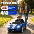 thumbnail image 4 of Xuanlur 12V Licensed Ford GT Kids Ride on Toy, 12V Battery Powered Electric Car w/Remote Control, 4-Wheel Suspension, 3 Speed, Battery Display, LED Lights, Ride on Car for Toddler 1-5 Years, Bule, 4 of 7