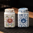 thumbnail image 4 of KRONDO Porcelain Ginger Jar, Vintage Chinese Storage Jars Tea Tins Cans Canister Tea Caddy Coffee Bean Storage Jar 200ml for Kitchen Coffee Spices Sugar, 4 of 8