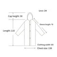 thumbnail image 6 of Pebbuoy Adult Raincoat Waterproof Hooded Rain Poncho Foldable Portable EVA Odorless Rain Coat with Button Closure And Elastic Cuff for Men Women Outdoor Hiking Travel Sunshade Gardening Work, 6 of 7