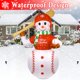 thumbnail image 4 of Muñeco de nieve inflable navideño con diseño de béisbol, 180 cm, con LED, 4 of 6