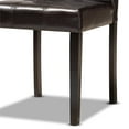 thumbnail image 6 of Bowery Hill Dark Brown Faux Leather Upholstered Wood 5-Piece Dining Set, 6 of 9