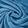 thumbnail image 4 of Exclusivo Mezcla Flannel Fleece Velvet Plush Throw Blanket - 40" x 50"(Washed Blue), 4 of 8