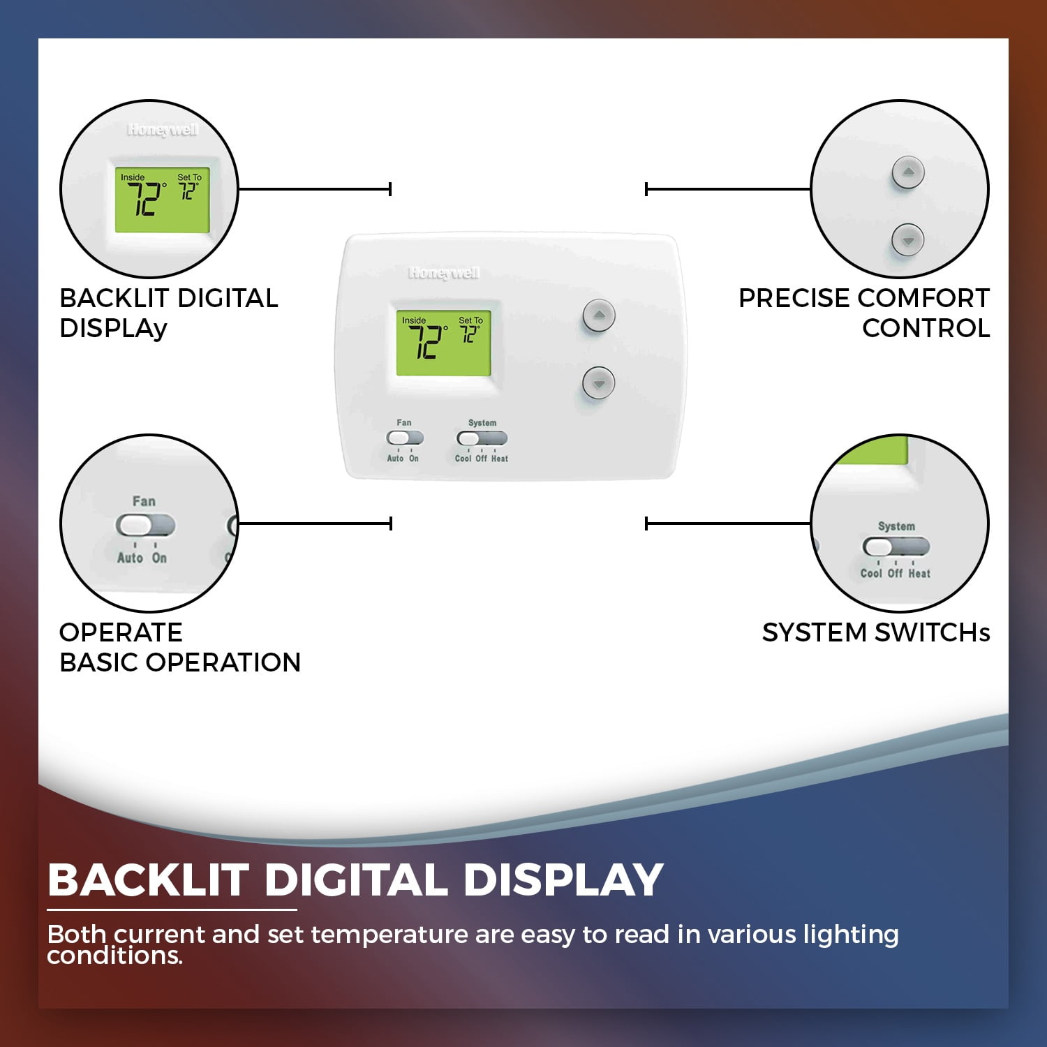Honeywell Pro Non-Programmable Digital Thermostat (TH3110D1008, New) |  Walmart Canada