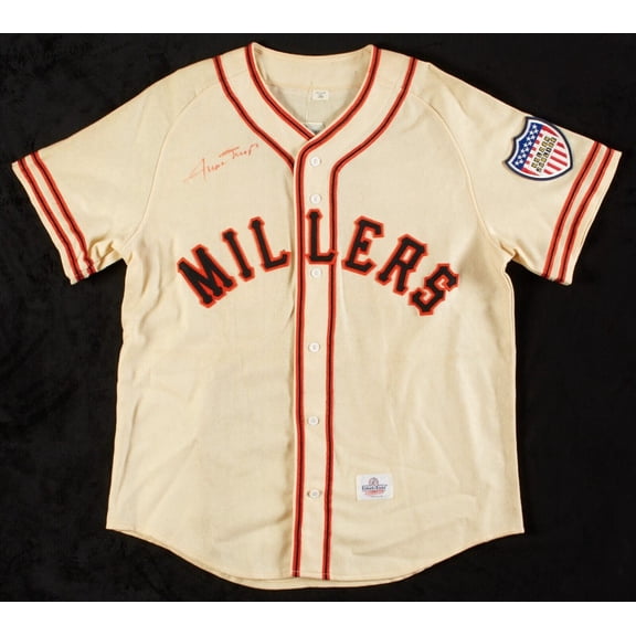 Willie Mays Signed Minneapolis Millers Minor League Jersey Beckett COA RARE