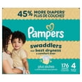 thumbnail image 3 of Pampers Swaddlers Diapers, Size 4 (15-34 lbs), Absorbent, Keeps Baby Dry and Comfortable, Skin Safe Disposable Baby Diaper, 3 of 27