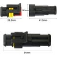 thumbnail image 3 of 12V Waterproof Connector, Electrical Waterproof Connector Male Plug and 1.5mm Female Plug Terminals, Waterproof Electrical Wire Connector for Motorcycle Auto Truck (2 Pin 10pcs), 3 of 5